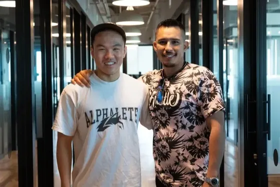 With a client