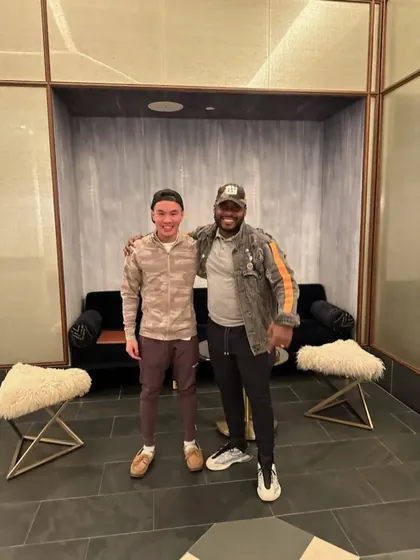 With a client
