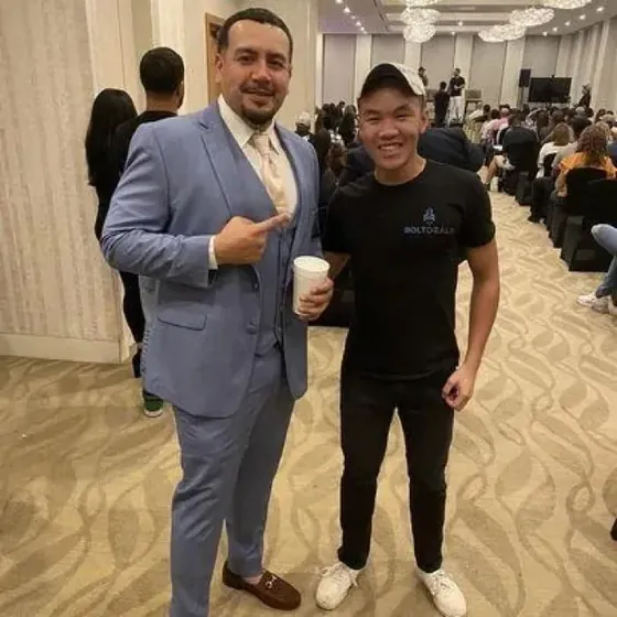 With a client